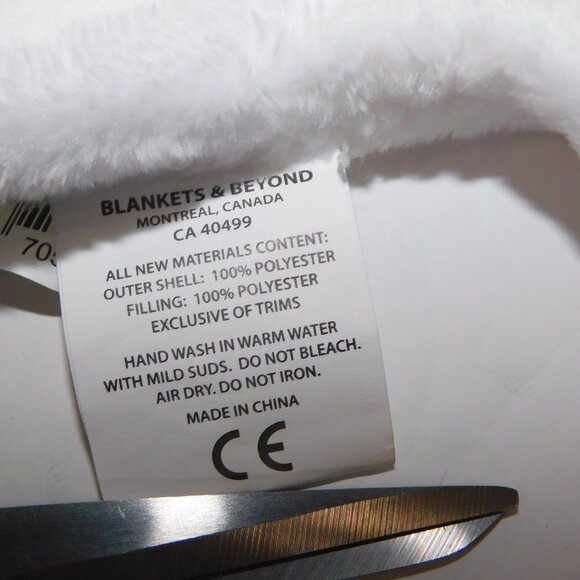 Blankets & Beyond Baby's 1st Christmas White Owl Gray Earmuffs Security Blanket - Picture 7 of 7